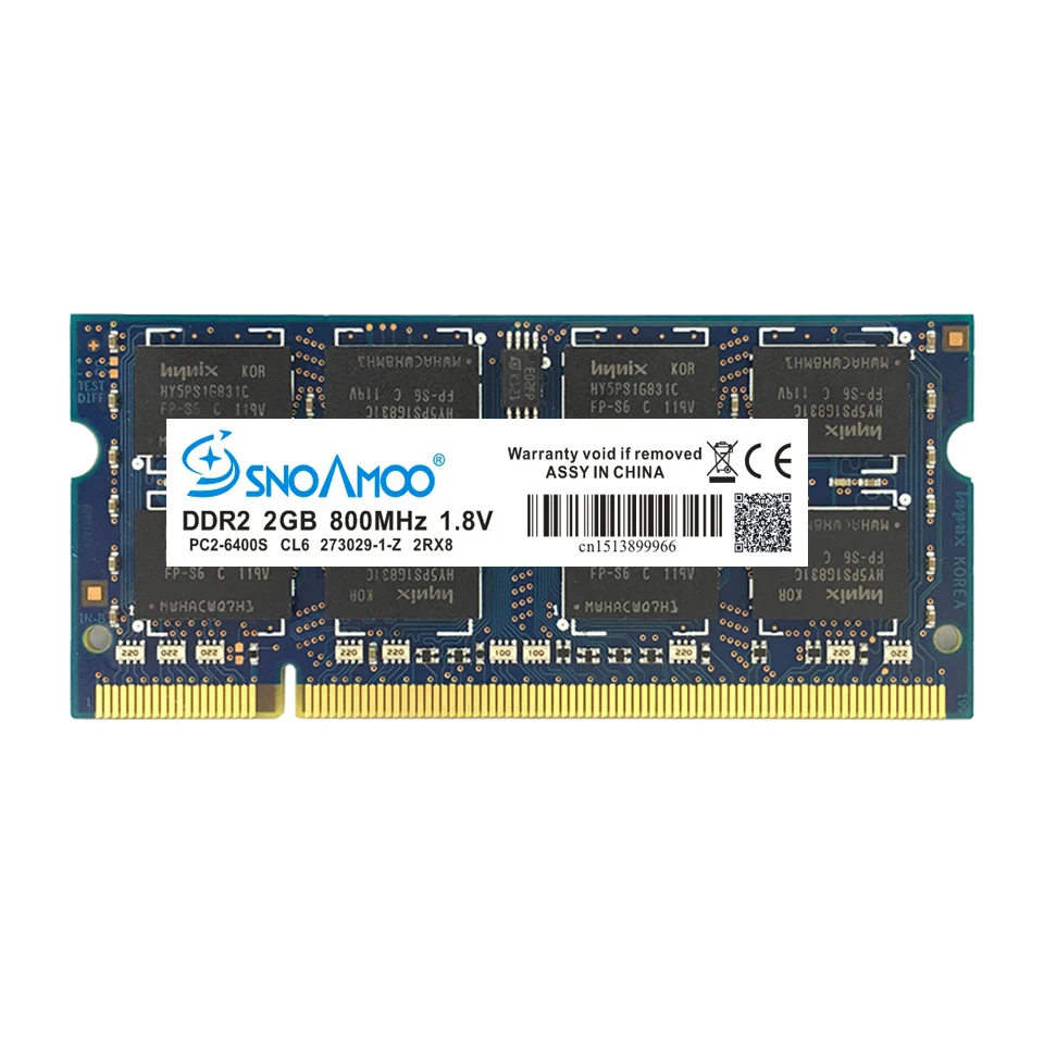 SNOAMOO RAMs DDR2 для ноутбука 2 Гб 667 МГц 800 PC2 5300S 200Pin CL5 CL6 1 8 в|Оперативная память| |
