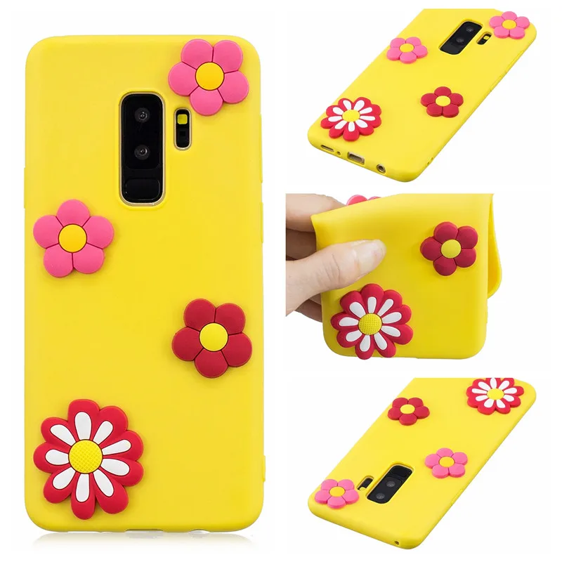 3D Panda Собака Мягкий силиконовый Карамельный цвет чехол для телефона samsung Galaxy S8 S9