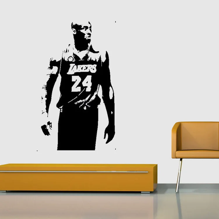 Защита может удалить художественные настенные наклейки Коби Брайант гостиная