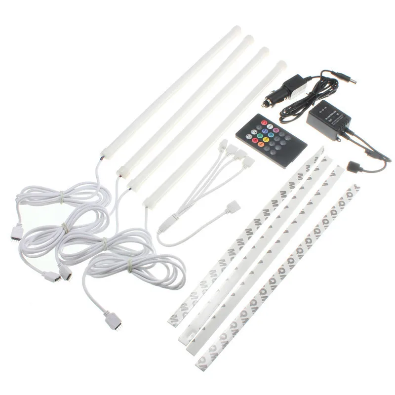 Новое поступление 7 цветов 5050 SMD LED авто интерьера RGB полосы света Беспроводной