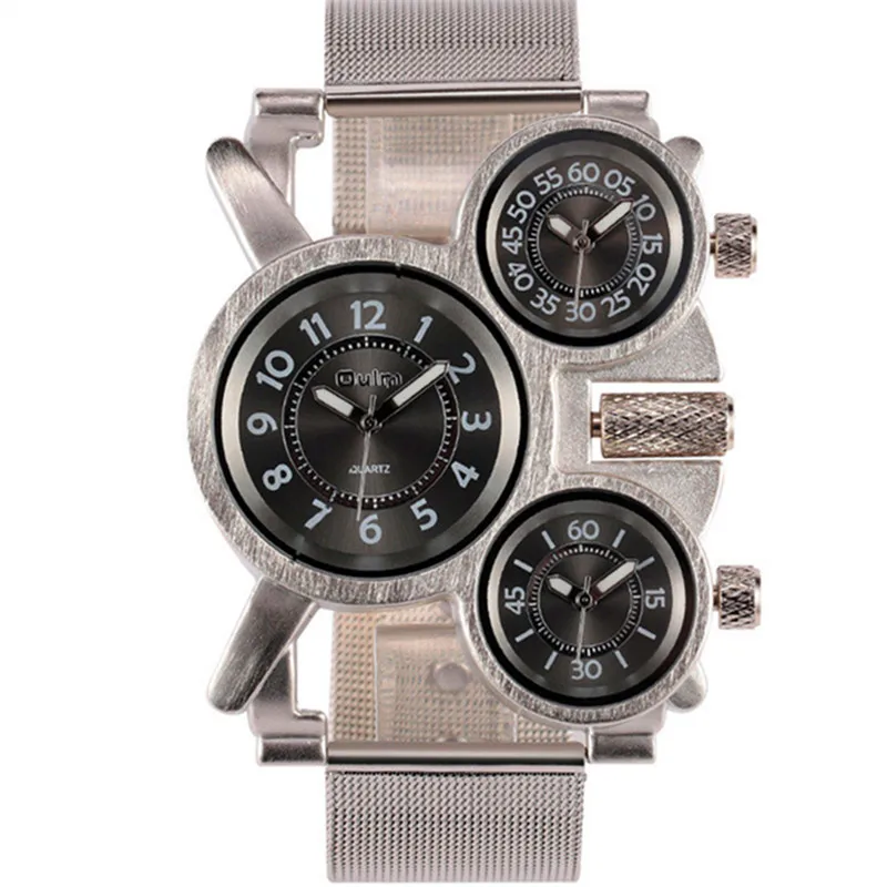 Мужские часы Oulm большие наручные в стиле милитари Montre Homme de Marque Relojes Lujo Marcas мужские