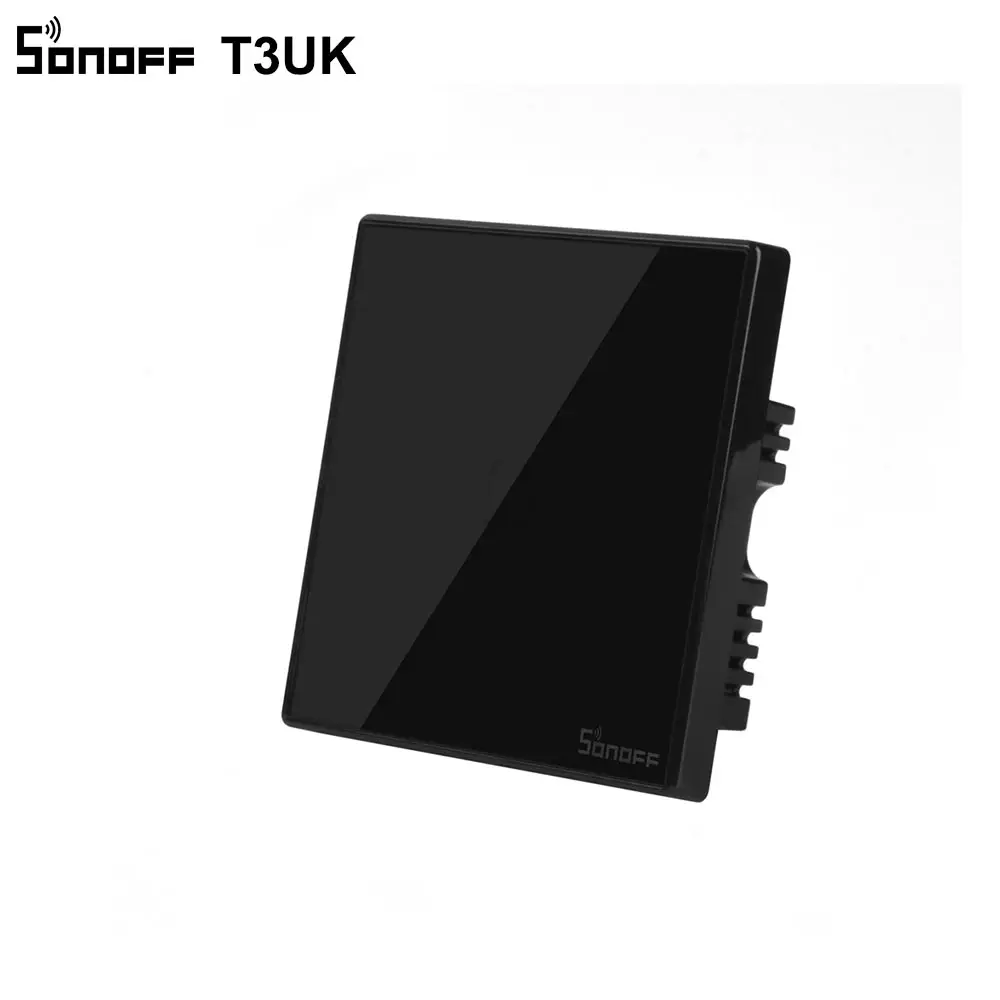 Интеллектуальный выключатель света SONOFF T3UK TX Smart Wi Fi настенный сенсорный Черный с