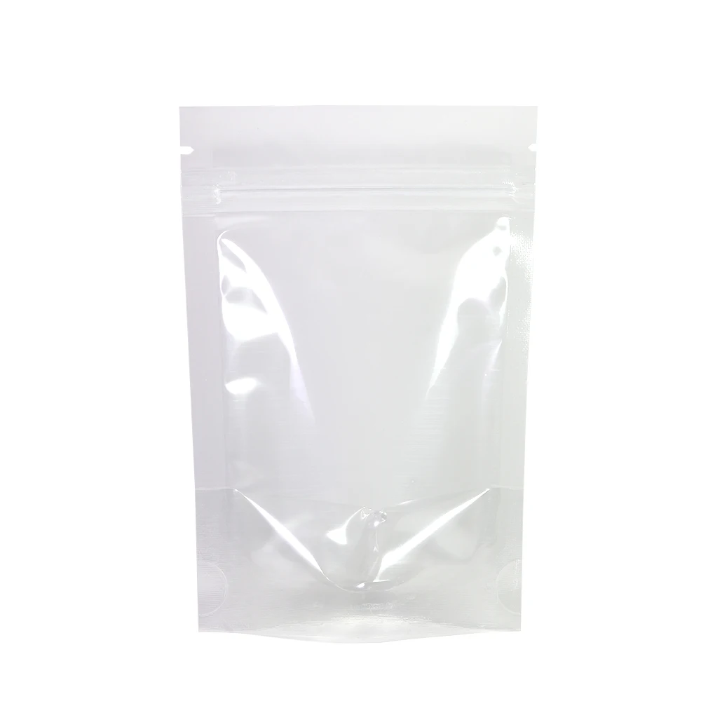 Различные размеры 100 шт перерабатываемый HDPE Прозрачный Майларовый стоячий пакет