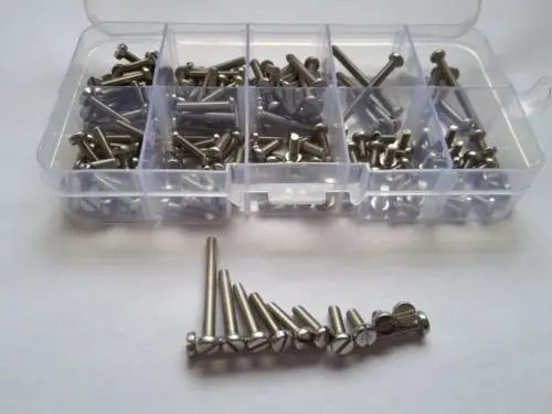 200 шт. M3 шлицевая розетка клеймо колонна винт поперечный болт Ассортимент Набор