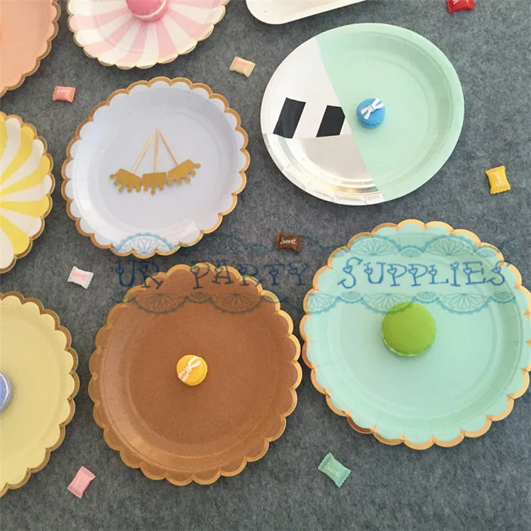 Бесплатная доставка 72 шт. золото/серебро Фольга Бумага Таблички металлик торт