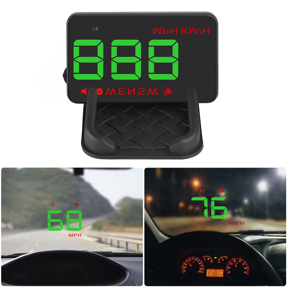 Универсальный автомобильный GPS датчик скорости HUD 3 5 мм дисплей с отображением o