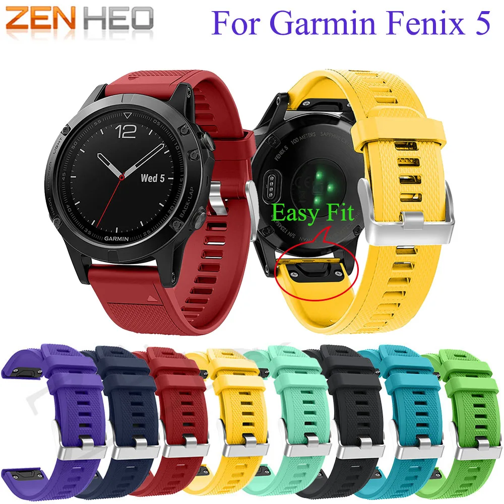 Ремешок для часов Garmin Fenix 5/5 Plus 22 мм для смарт-часов Garmin Fenix 6 Forerunner 935/945 быстросъемный силиконовый ремешок легко подходит