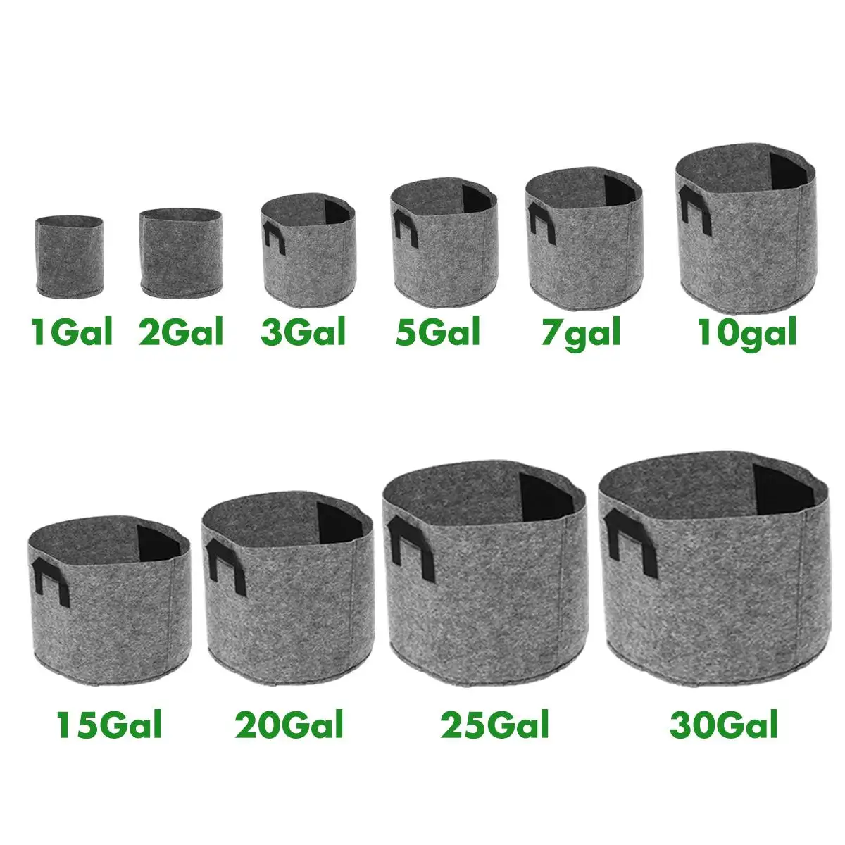 Нетканый Войлок 1-30 галлонов ткань для выращивания сумки дышащие горшки для цветов корень мешок контейнер завод умные горшки с ручками сад Су