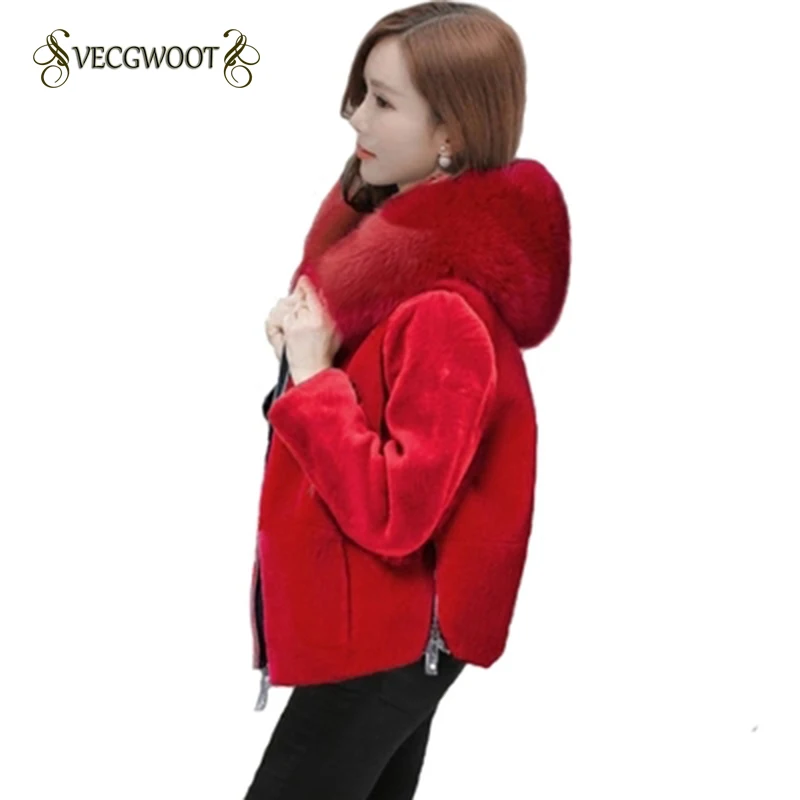 2020 Новое Модное теплое женское меховое пальто с капюшоном зимнее