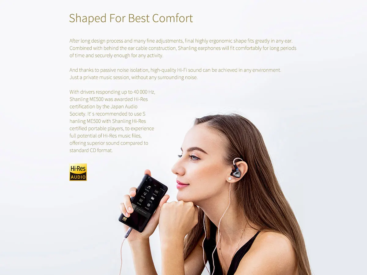 SHANLING ME500 тройной драйвер гибридные наушники Ноулз драйвер линии типа HiFi Музыка наушники-вкладыши со съемным MMCX кабелем