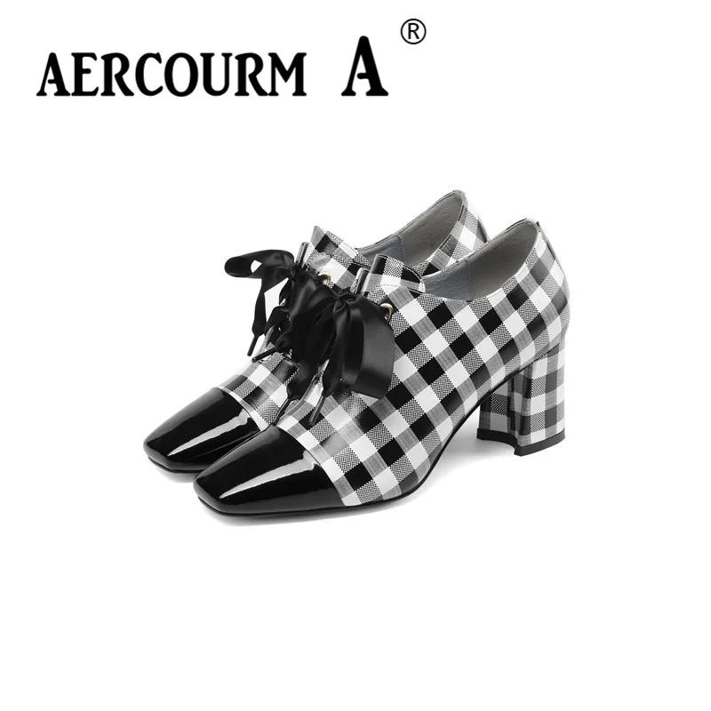 Aercourm A 2019 женские шелковые туфли-лодочки из первого слоя коровьей кожи весенние