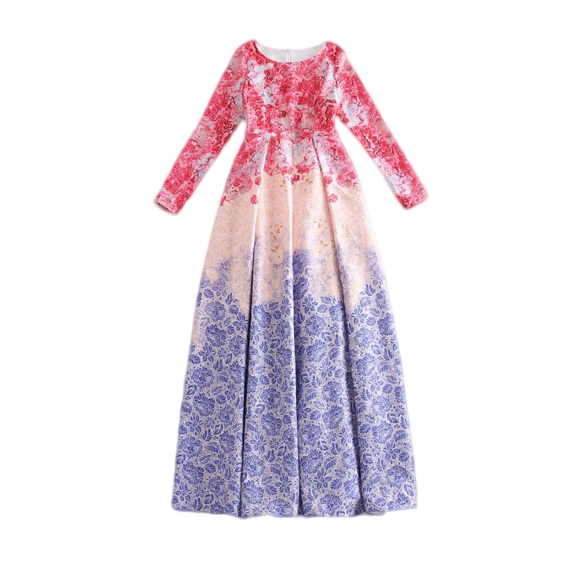 Европейский стиль высокое качество подиумные платья для женщин 2018 весна осень