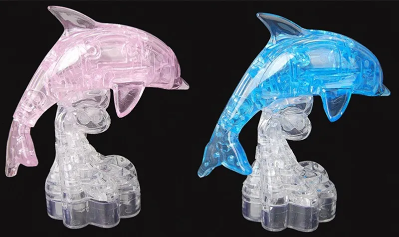 Детские игрушки сделай сам кристалл животное дельфин 3D пазл головоломки для