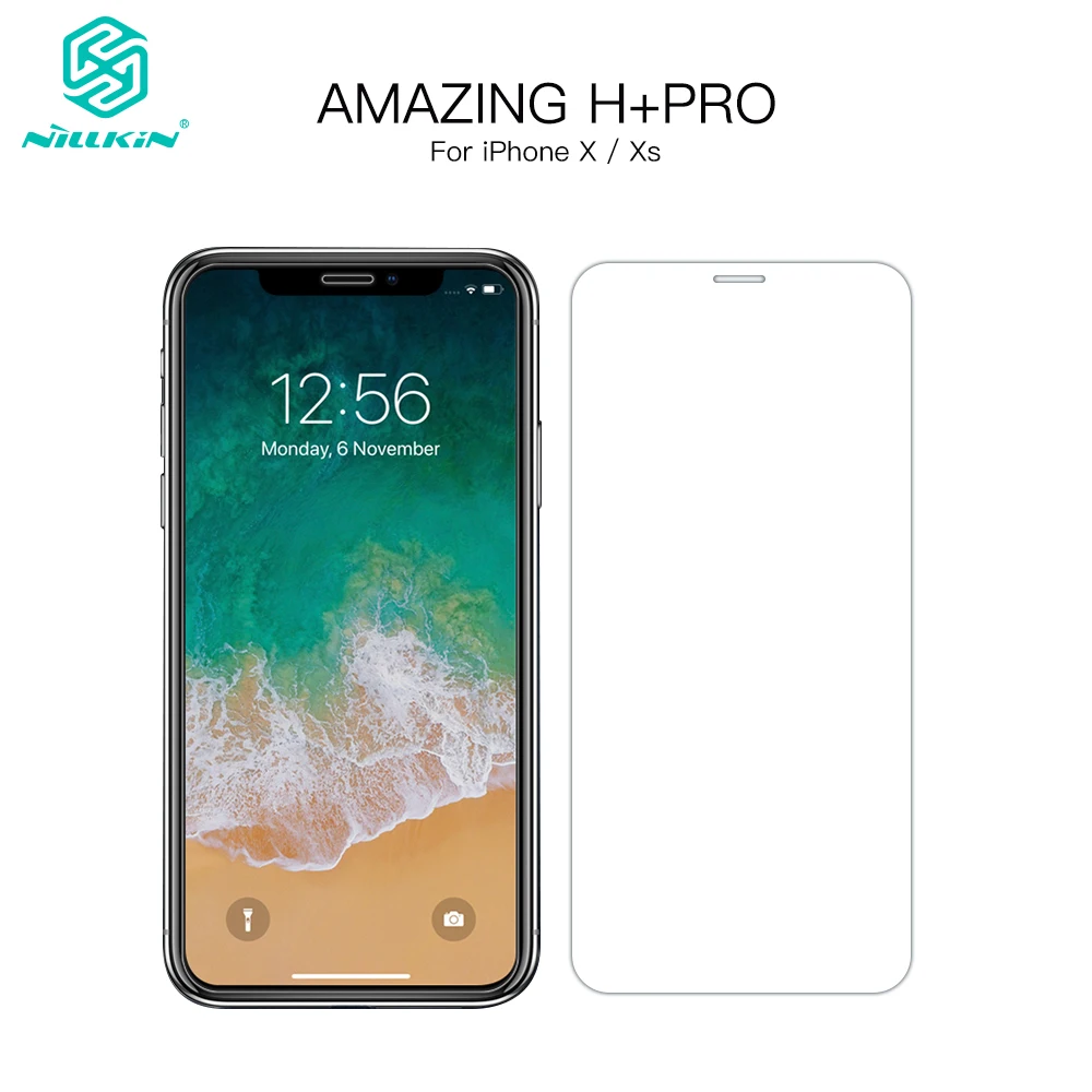 Защитная пленка Nillkin для сенсорного экрана iPhone X Amazing H + PRO закаленное стекло 9H XS