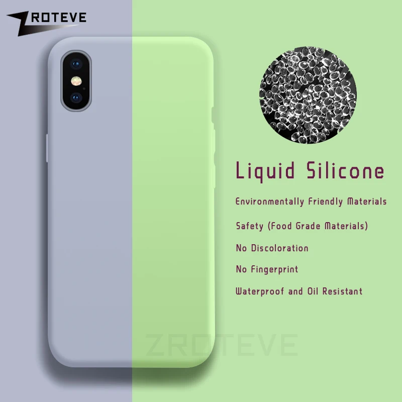 Чехол ZROTEVE для iPhone X XS Max роскошный жидкий силикон Apple XR гладкий S чехлы |