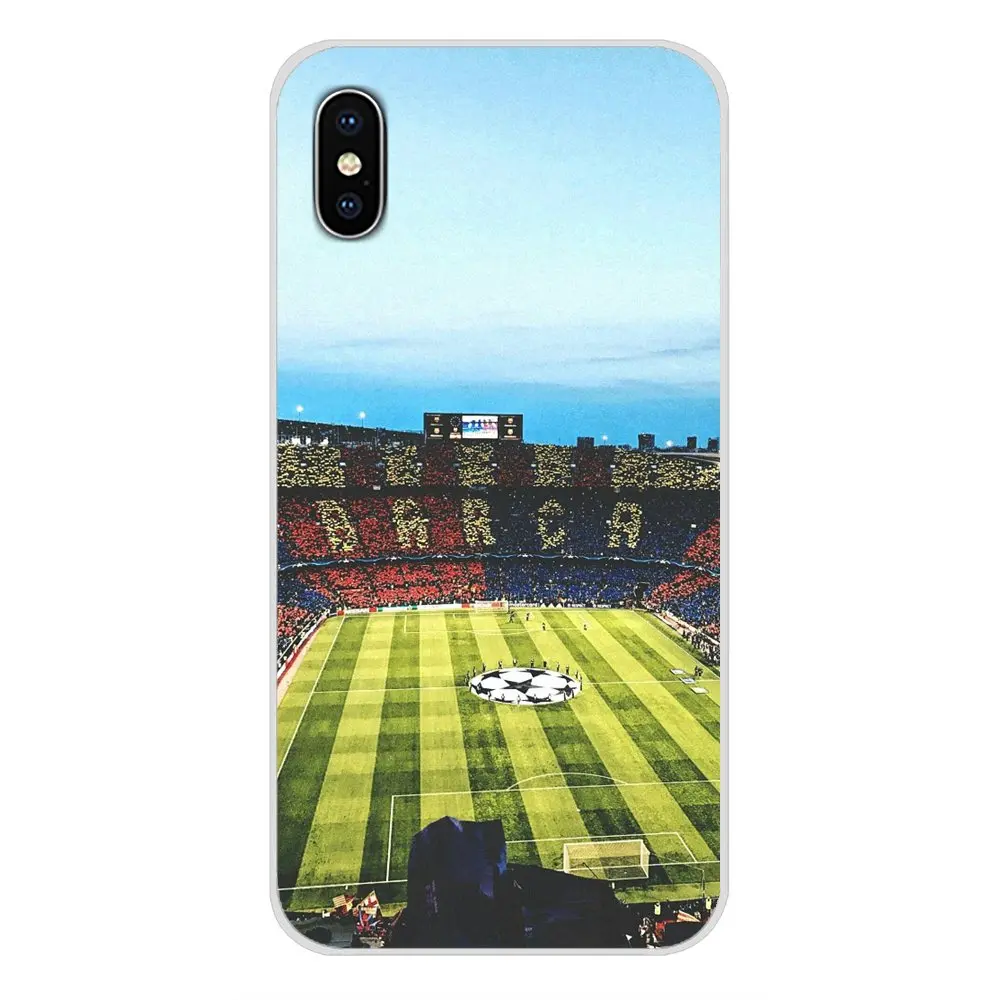 Барселона Испания Estadio Camp Nou для Apple iPhone X XR XS MAX 4 4S 5 5S 5C SE 6 6S 7 8 Plus ipod touch TPU прозрачные