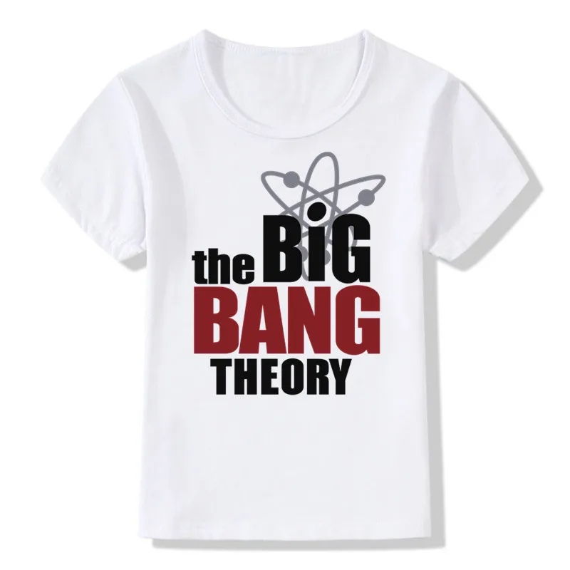 Детская футболка с надписью «Big Bang Theory Bazinga» детские летние повседневные топы с короткими рукавами, одежда для маленьких мальчиков и девочек ooo462