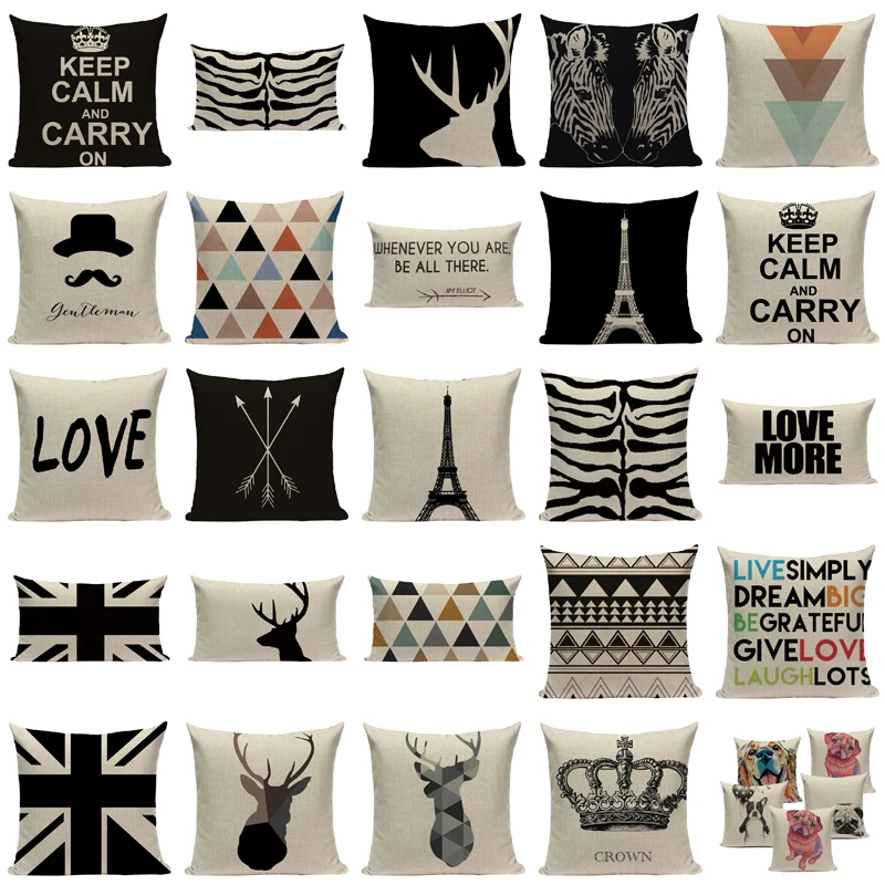 Рекламная наволочка в скандинавском стиле геометрический дизайн флаг олень