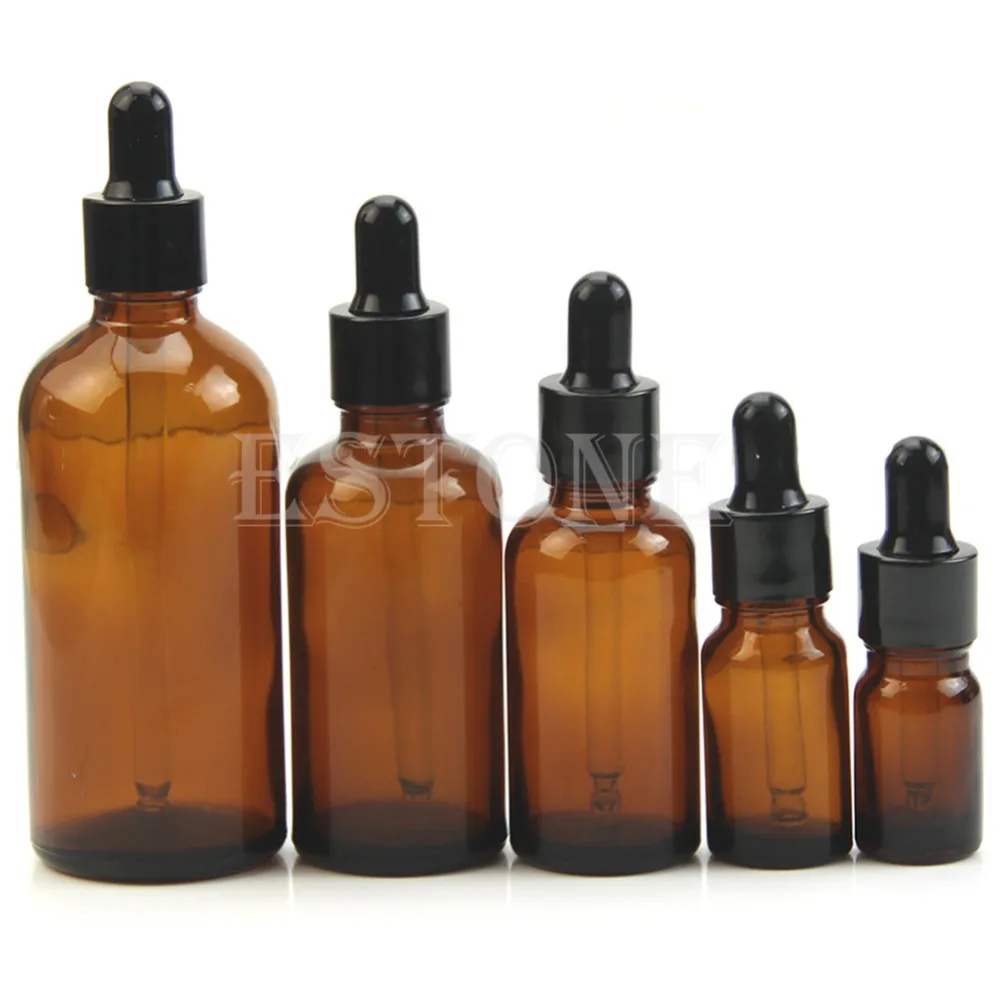 1Pc 5ml 10ml 30ml 50ml 100ml Amber Glass Liquid Reagent Pipette Bottle Eye Dropper Drop Aromatherapy #11 | Красота и здоровье
