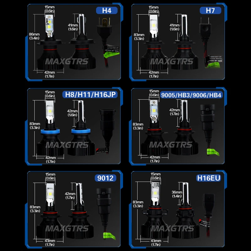 2x автомобиль светодиодный фар CREE чип XHP50 H4 H7 H11 H8 9005/HB3 9006/HB4 9012 H16 80 вт 8000Lm авто фары led фары, светодиодные фары, 6000K
