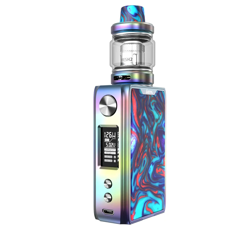 Оригинал IJOY SHOGUN JR Kit 126 Вт TC Mod Box Vape с Subohm TANK Mesh Coil электронная сигарета