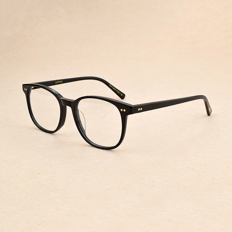 new retro glasses frame women Myopia computer eyeglasses frames men Brand designer Vintage spectacle frames transparent - Цвет оправы: 001