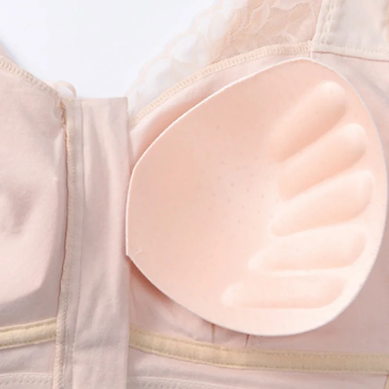 FUNKLOUZ Mastectomy бюстгальтер Карманный бюстгальтер 90C для силиконовых протезов груди рак груди для женщин искусственные груди передняя молния