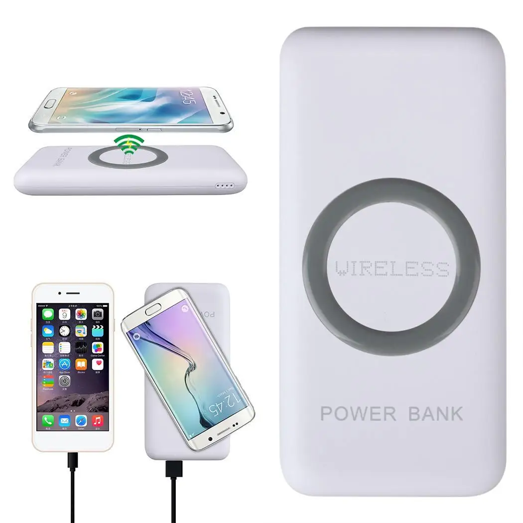 20000 mAh Dual USB Беспроводной Мощность Дисплей общие Bank телефон батареи банка для Xiaomi Mi