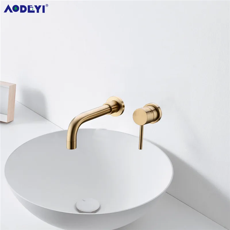 AODEYI комбинированный латунный кран для раковины ванной комнаты настенный