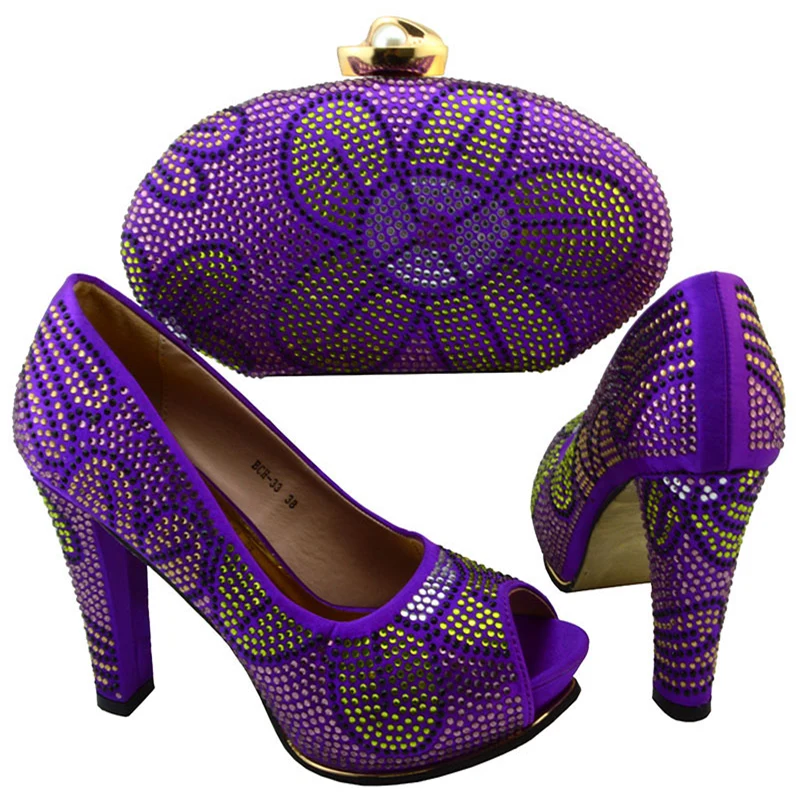 Набор из туфель и сумок Chrysoidine для женщин комплект в африканском стиле сумочки