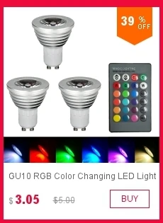 GU10 RGB Цвет меняющийся Светодиодный свет лампа с дистанционным управлением Управление 5 Вт AC 110 В 220 в 85-265 V 16 разных цветов Цвет
