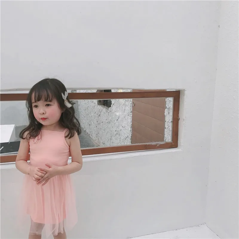 

Kids Baby Girls Dress Beautiful Solid Color Sling Princess Summer Sleeveless Cotton Baby Girls Dress