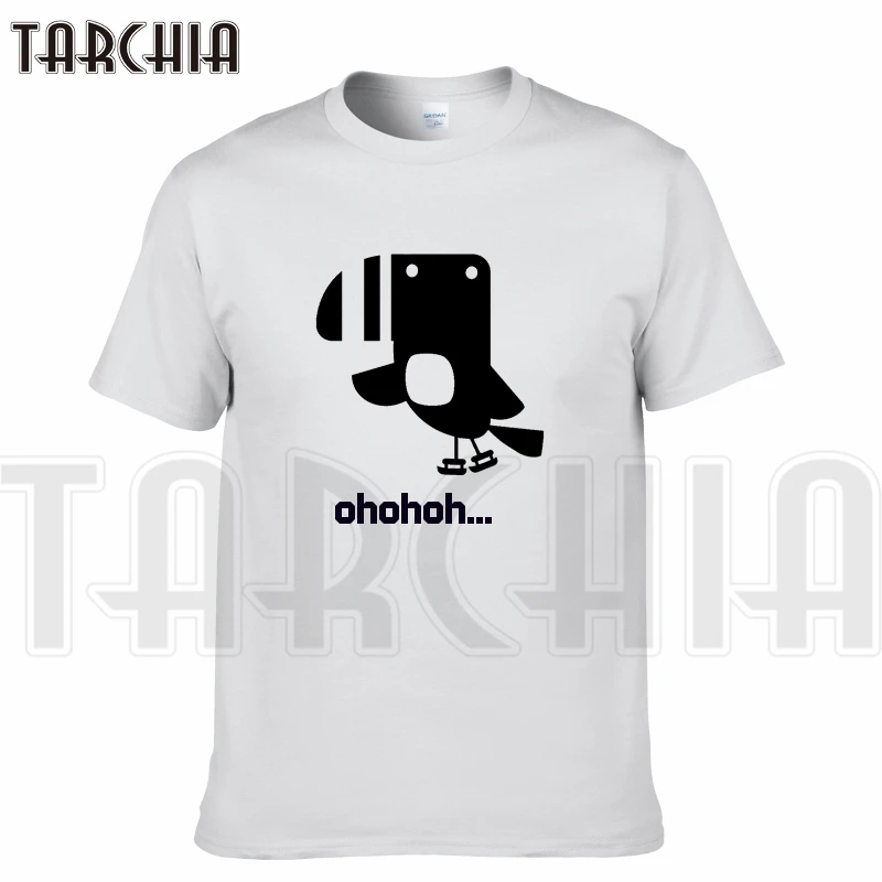 TARCHIA 2021 новый бренд футболка классная человек ворона птица забавные хлопковые