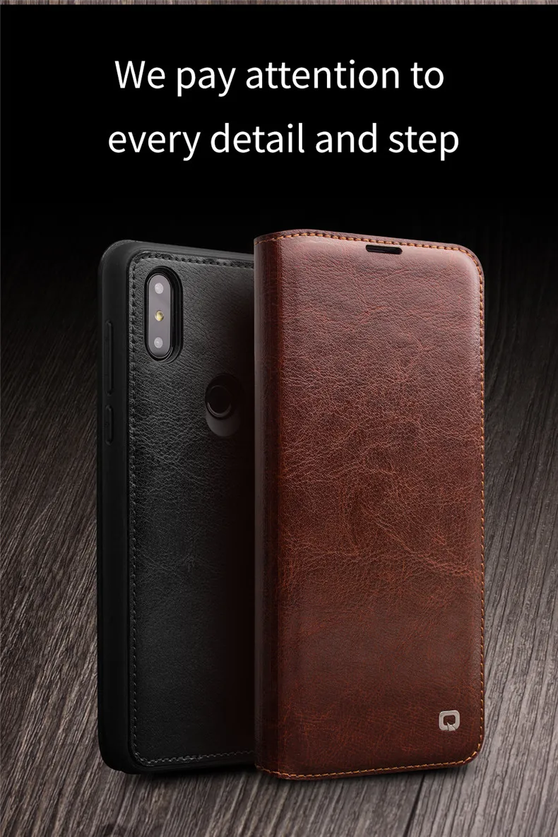 QIALINO, натуральная кожа, ультра тонкий флип-чехол для Xiaomi Mix 3, Модный ручной работы чехол для телефона с отделением для карт для Mix 3, 6,39 дюймов