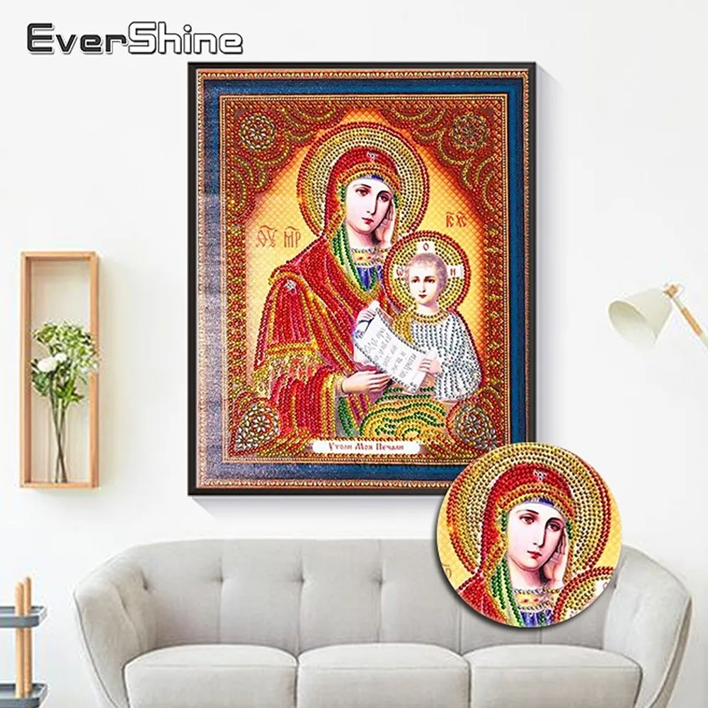 EverShine DIY 5D алмазная вышивка религия особая форма живопись Иисус стразы Алмазная