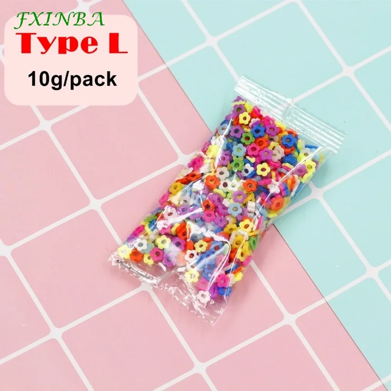 FXINBA 10 г Fimo Ломтики поддельные брызги торт украшение для слизи DIY конфеты игрушки в виде десерта пушистые слимы поставки грязи глина дополнение - Цвет: Type L