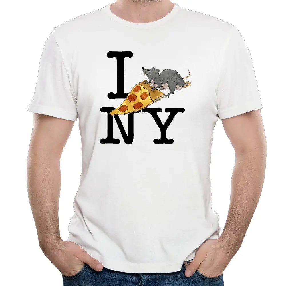 Пицца Rat I Love New York Повседневная мужская футболка | Мужская одежда
