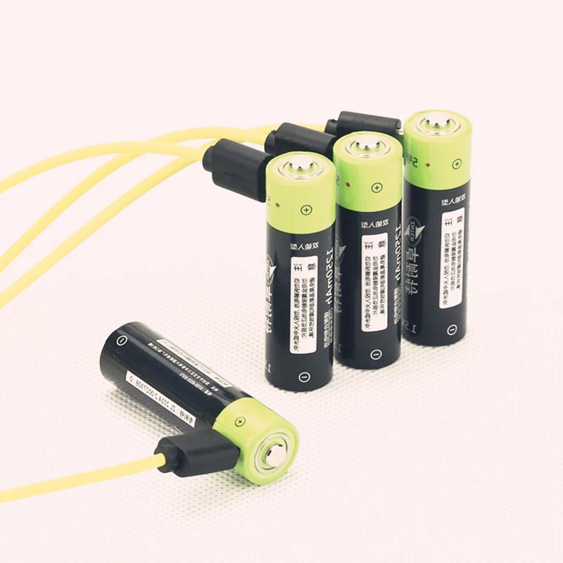 ZNTER Новая батарея! 4 шт 1 5 V AA 1250MAH литий полимерный ионный аккумулятор с USB зарядной