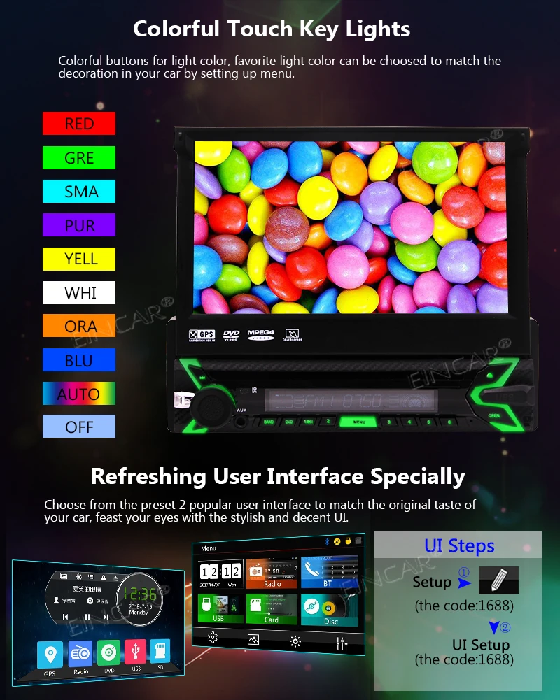 Gps навигация стереорадиоприемник Bluetooth USB порт SD слот + пульт дистанционного