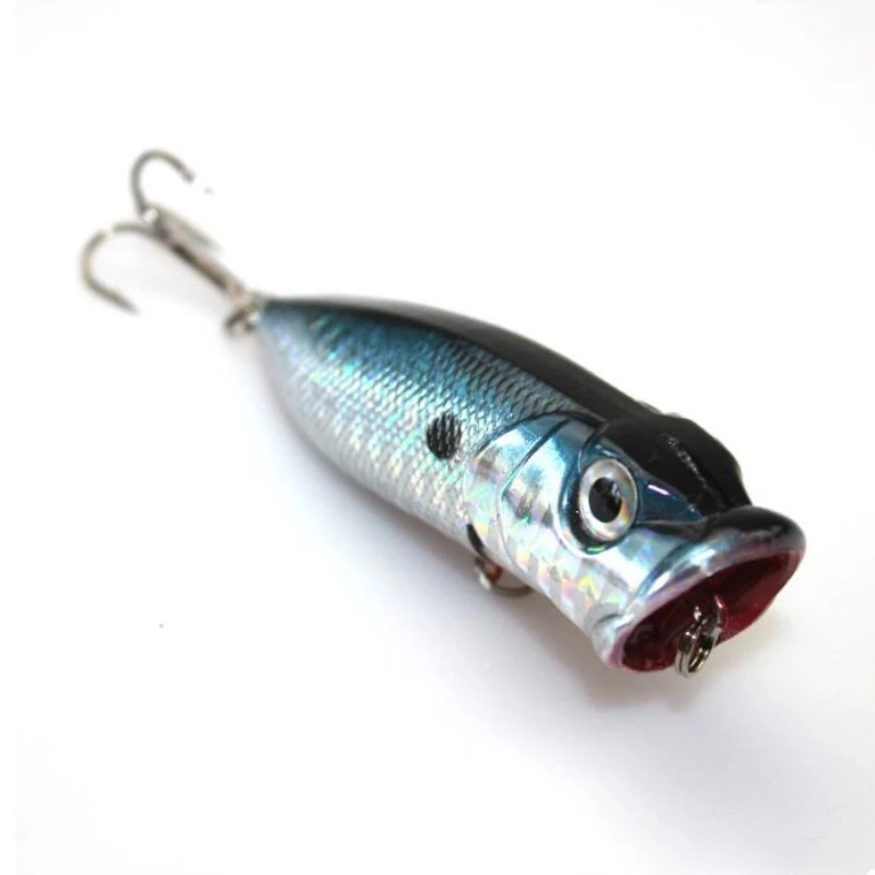 1 шт. Поппер Рыбалка Искусственные приманки Жесткий воблеры наживки с лазерной