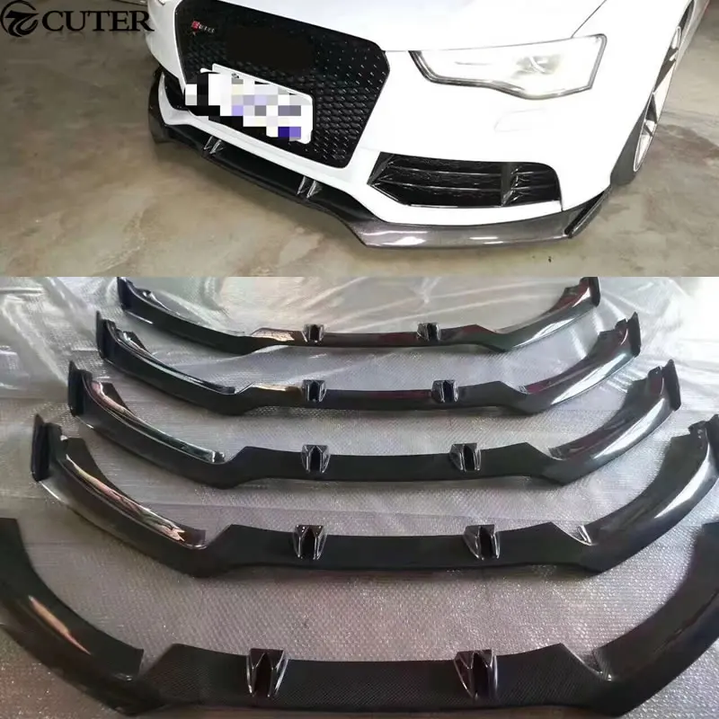 A6 RS6 карбоновые комплекты кузова для автомобиля передний бампер Передняя губка