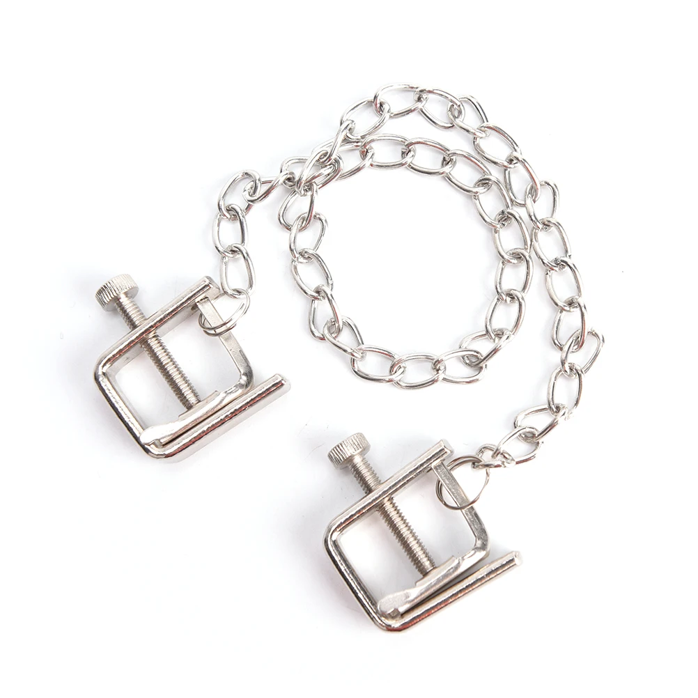 Stainless Steel Breast Stimulator Nipple Clips Metal Chain Clamps Sex Flirt Toys Adult Product Couple Game For Lovers | Красота и
