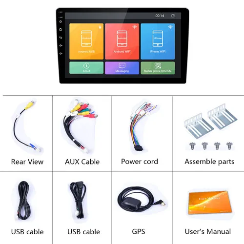 car mp5 player only Camecho Android 8,1 2 din " автомобильное радио 2.5D Авторадио Стерео gps навигация WiFi Автомобильный мультимедийный плеер 2DIN универсальный автомобильный стерео - Цвет: car mp5 player only