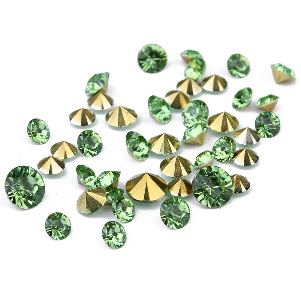 Wholesale 1 box Crystal Rhinestone Conical Beads SS16-SS22 Pointing 12 Color Mixed Size for DIY Jewelry Findings Accessories | Украшения и