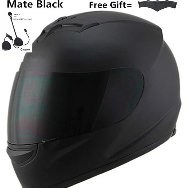BT dark visor matte Мотоциклетный Bluetooth умный шлем мотоциклетный интегральный/анфас встроенный переговорное устройство Поддержка apple и Android - Цвет: BT dark visor matte