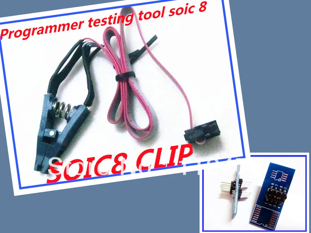 Бесплатная доставка! Программист Тестирование EEprom клип SOIC8 зажим с кабелем для
