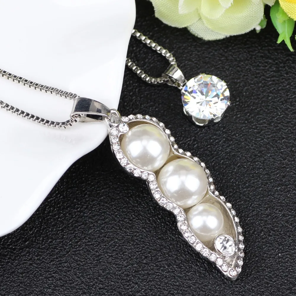 Женское ожерелье с кулоном в виде горошина искусственным жемчугом | Украшения и