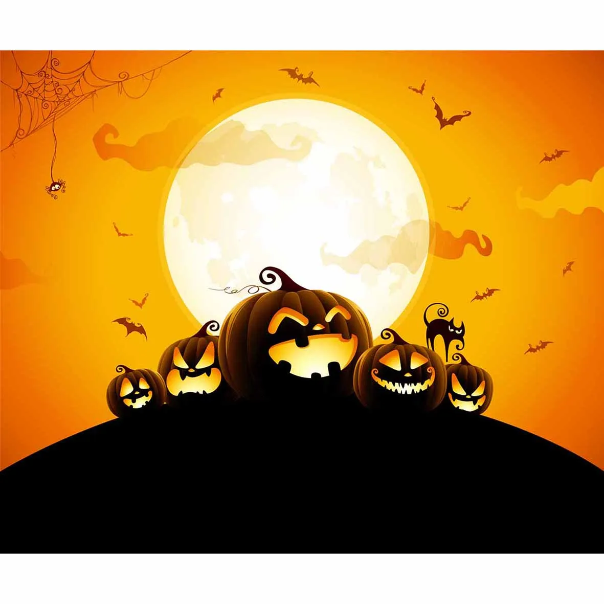 Фон для фотосъемки Allenjoy с изображением полнолунного триллера тыквы Хэллоуина