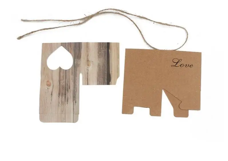 100 шт. стильная винтажная Подарочная коробка из крафт бумаги|Подарочные сумки и