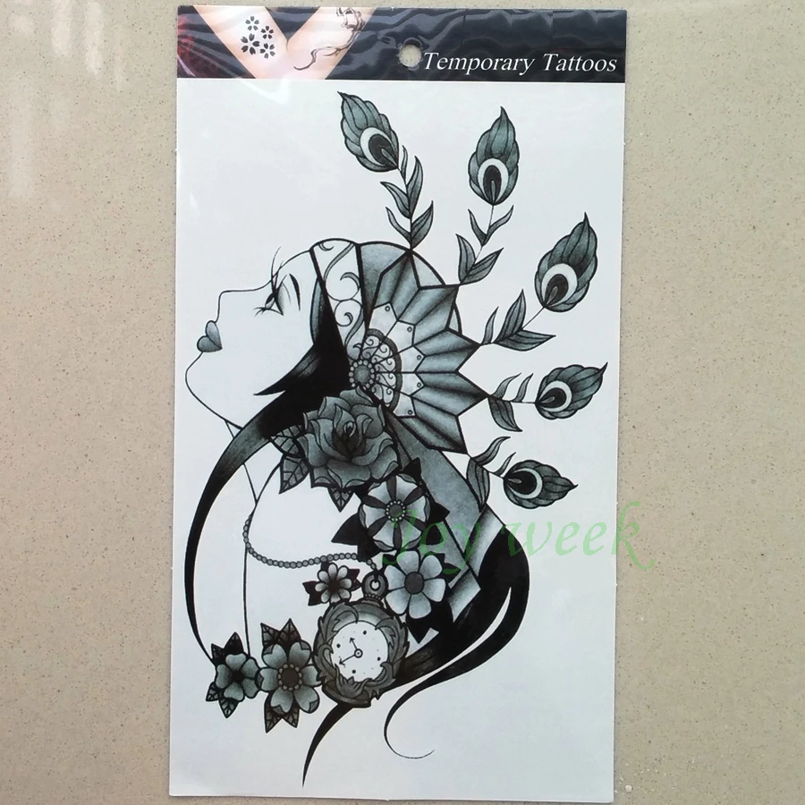 Водонепроницаемая Временная тату-наклейка индейское Племя Женские тату